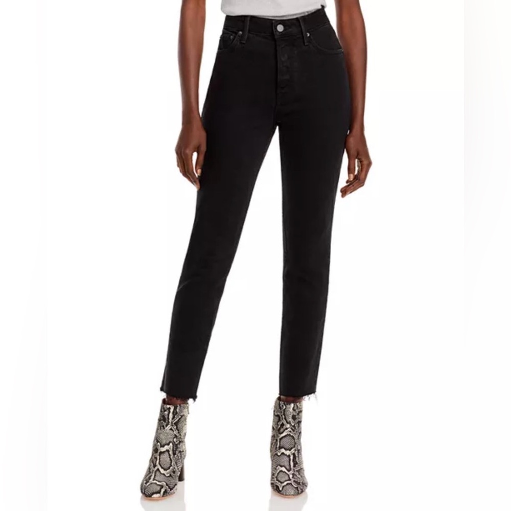 GRLFRND Black Karolina High Rise Straight Jeans, 29